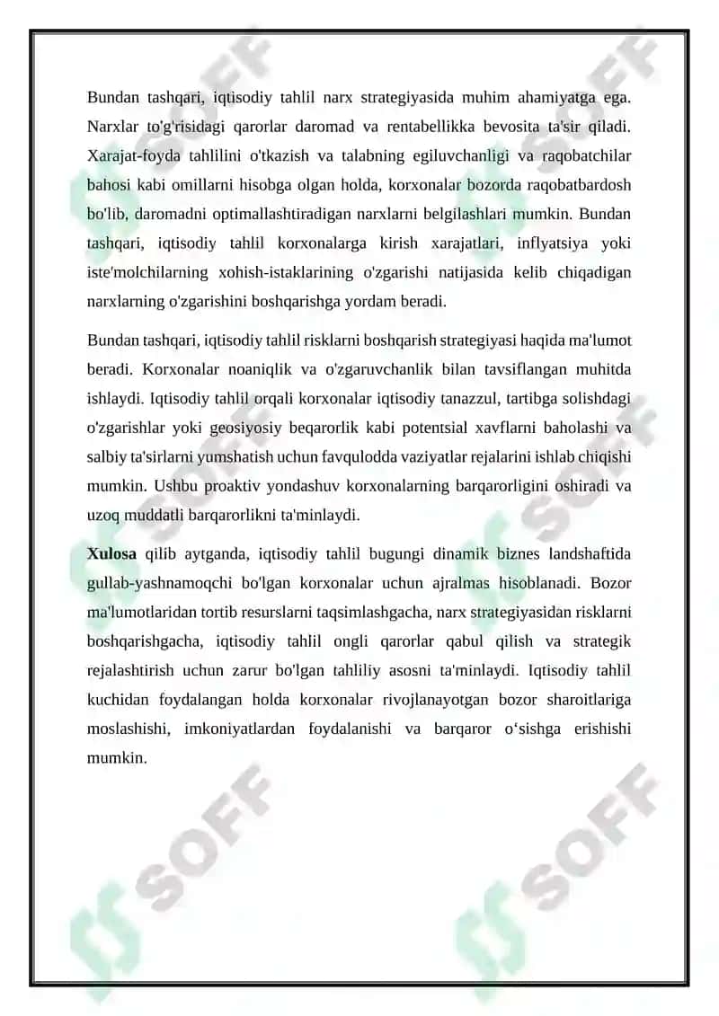 Iqtisodiy Tahlil 2