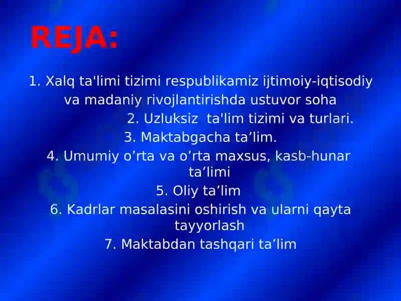 Xalq ta'limi tizimi 2
