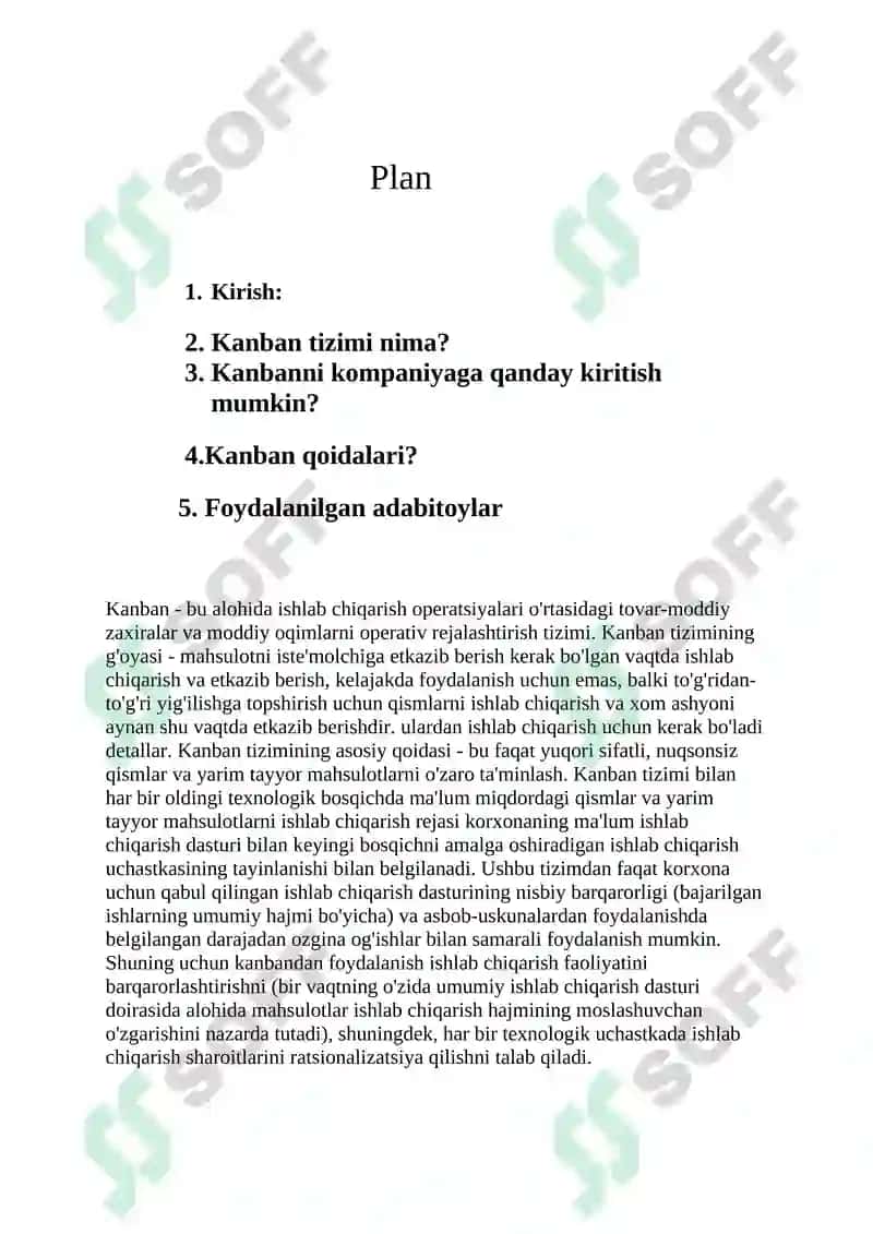 Kanban tizimi 2