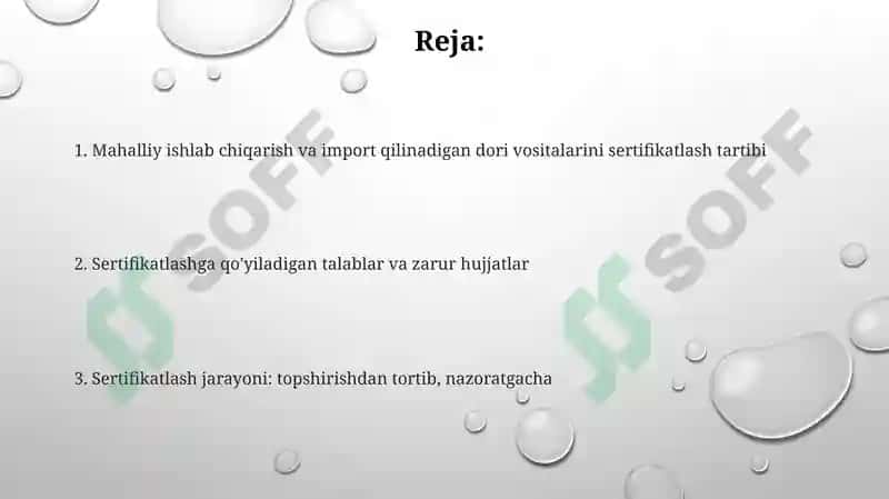 Dori vositalarini sertifikatlash tartibi 2
