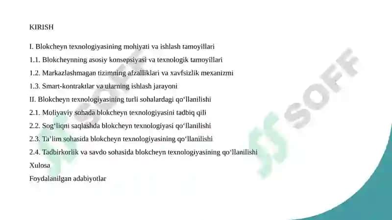 Blokcheyn texnologiyalari 2