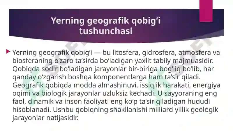 Yerning geografik qobig‘i Litosfera 2
