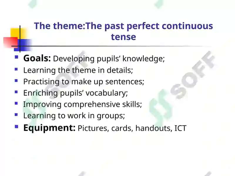 The past perfect continuous tense 2