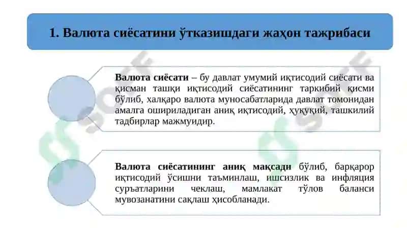 Валюта сиёсати 2