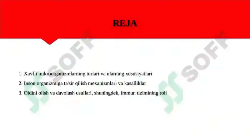 Xavfli mikroorganizmlarning turlari va ularning xususiyatlari 2