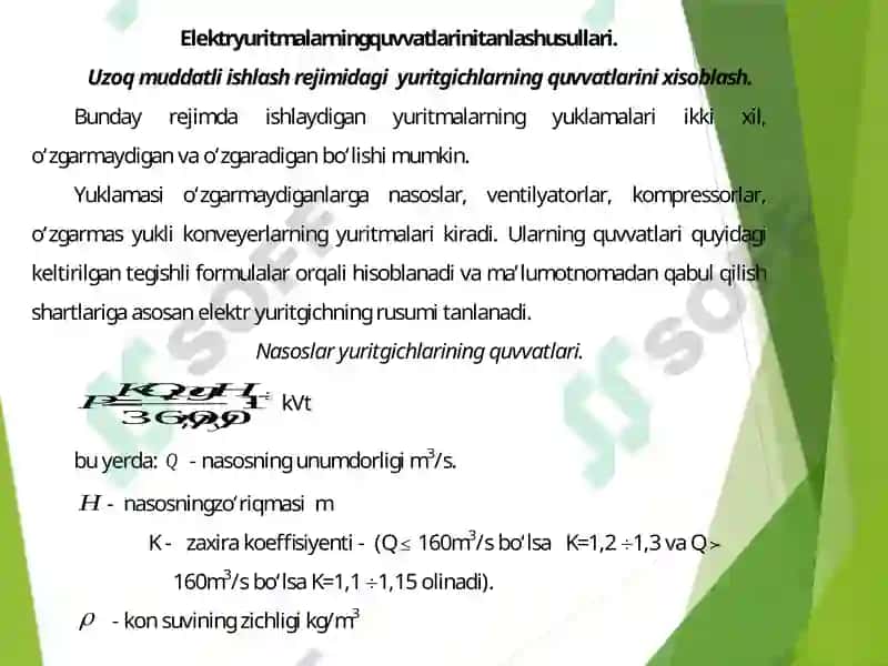Konchilik qurilmalari elektryuritmalari 2