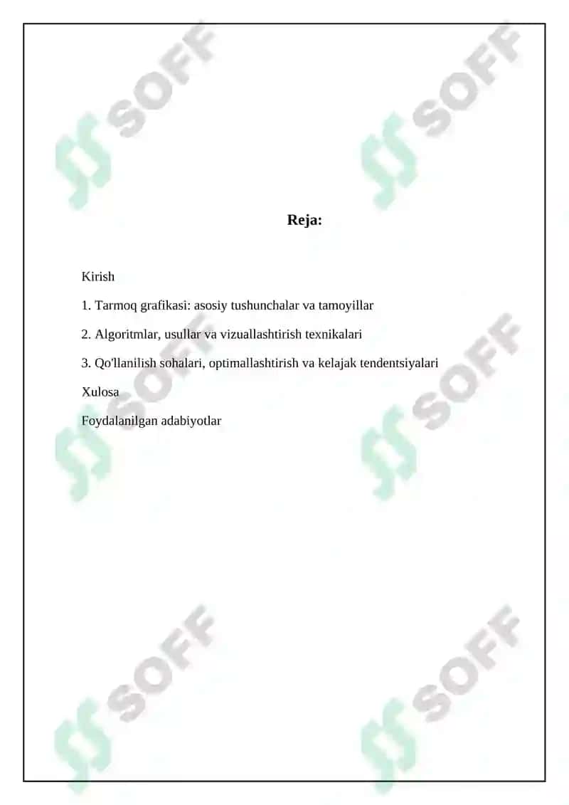 Tarmoq grafikasi tushunchasi 2
