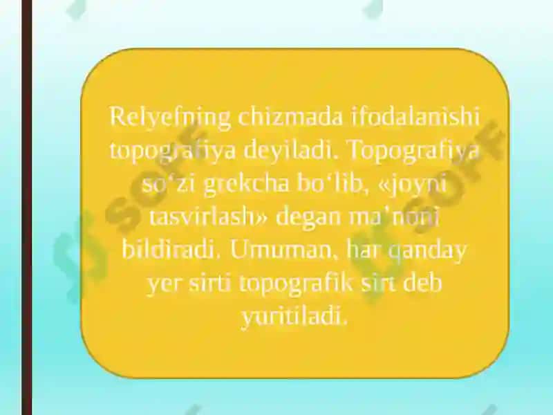Topografik sirtlar bilan ko’p yo’qlarning o’zaro kesishuvi 2