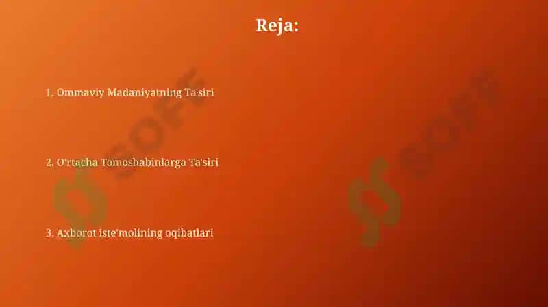 O'rtacha Tomoshabinlarga Ta'siri 2