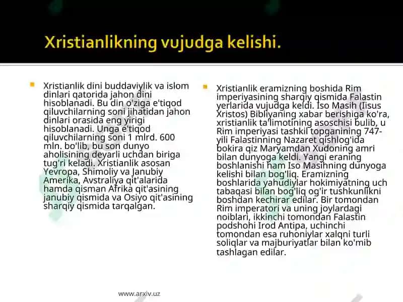 Xristianlik Ta'limoti 2
