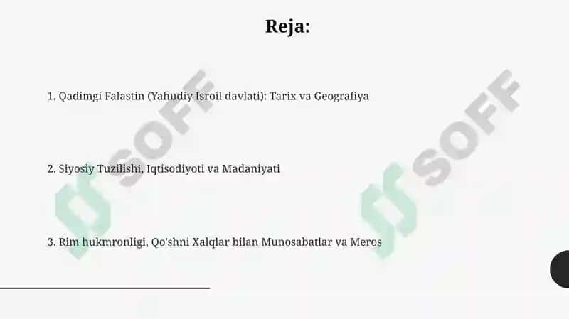 Qadimgi Falastin ( Isroil Yahudiy)davlati 2