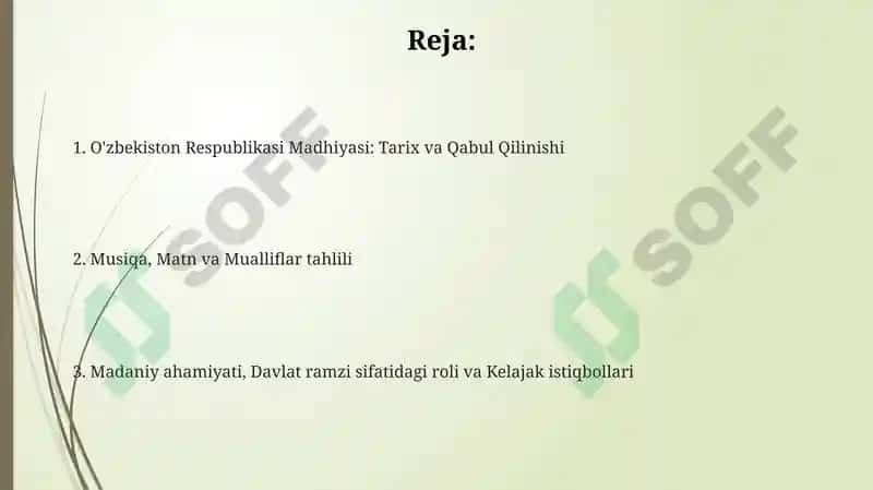 O'zbekiston Respublikasi Madhiyasi 2