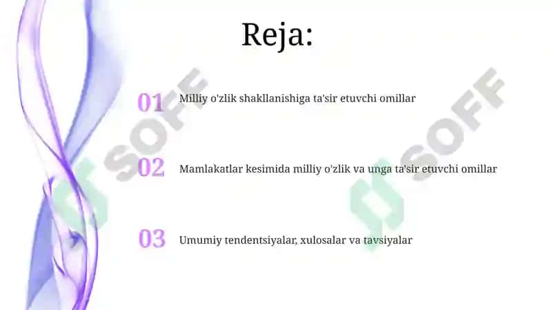 Milliy o'zlik shakillantirishga tasir etuvchi omillar 2