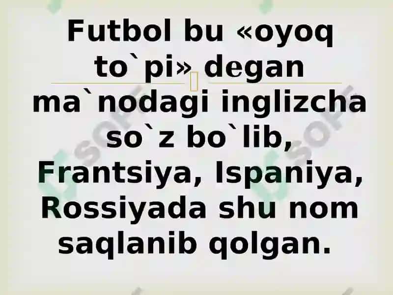 FUTBOL O’YIN QOIDALARI 2