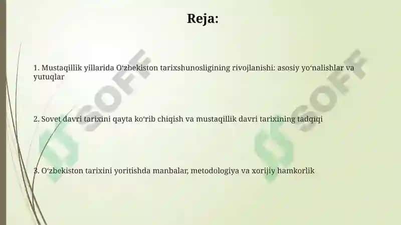 Mustaqillik yillaridai mаnbаlаr vа metodologiya 2