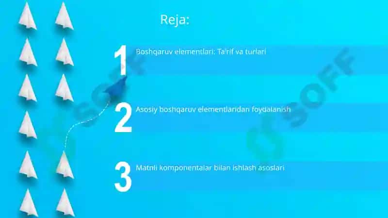 Boshqaruv elementlari: Ta'rif va turlari 2