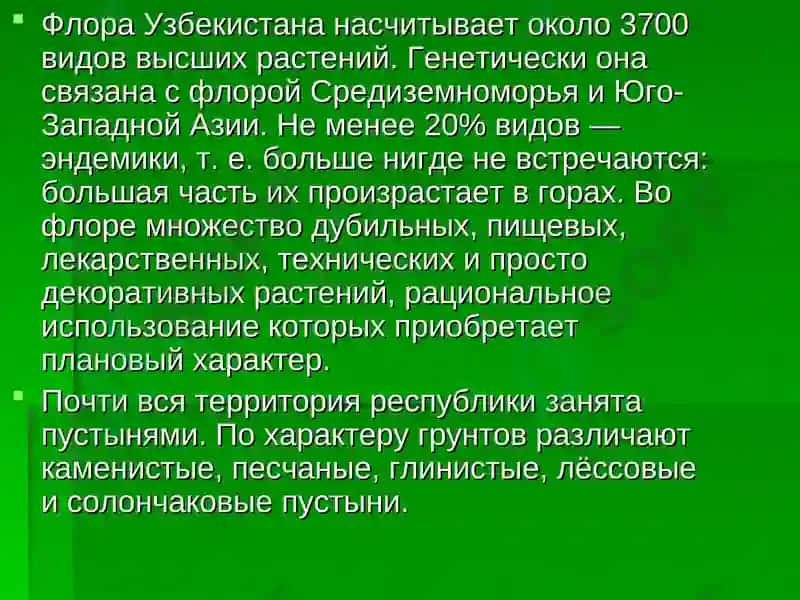 Флора и фауна Узбекистана 2