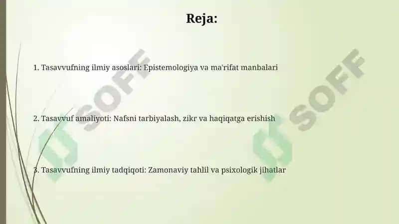 Tasavvuf ilmi haqida 2