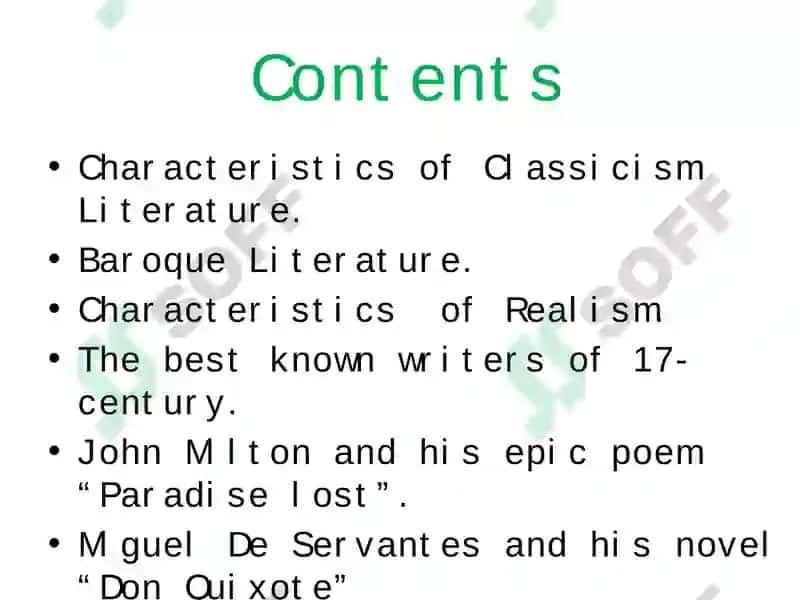 Characteristics of Classicism Literature 2