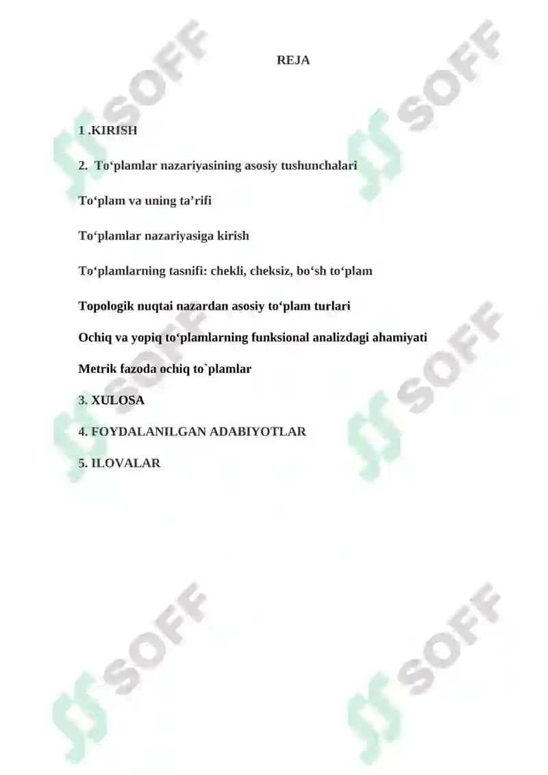 "To'plamlar ustida amallar" 2