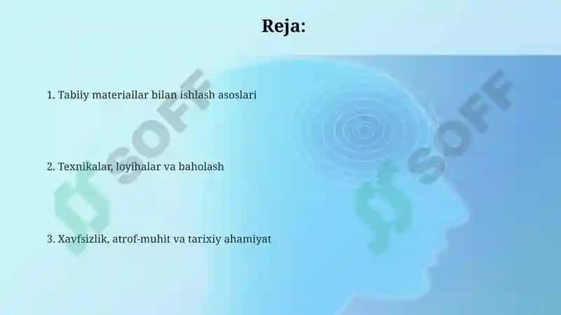 Tabiiy materiallar bilan ishlash darslarining mazmuni 2