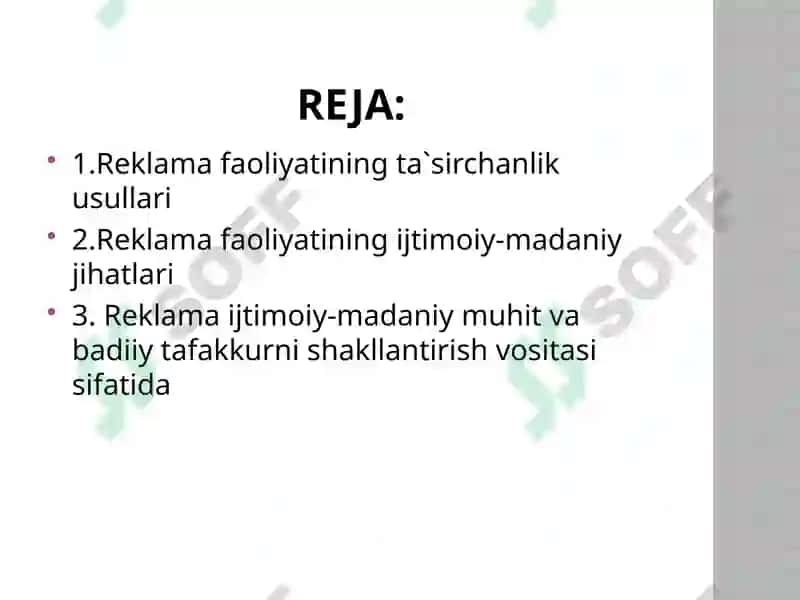 Reklama ijtimoiy mazmun mohiyati 2