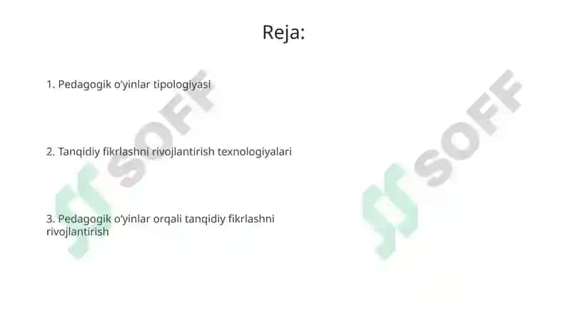 Pedagogik oʻyinlar tipologiyasi 2