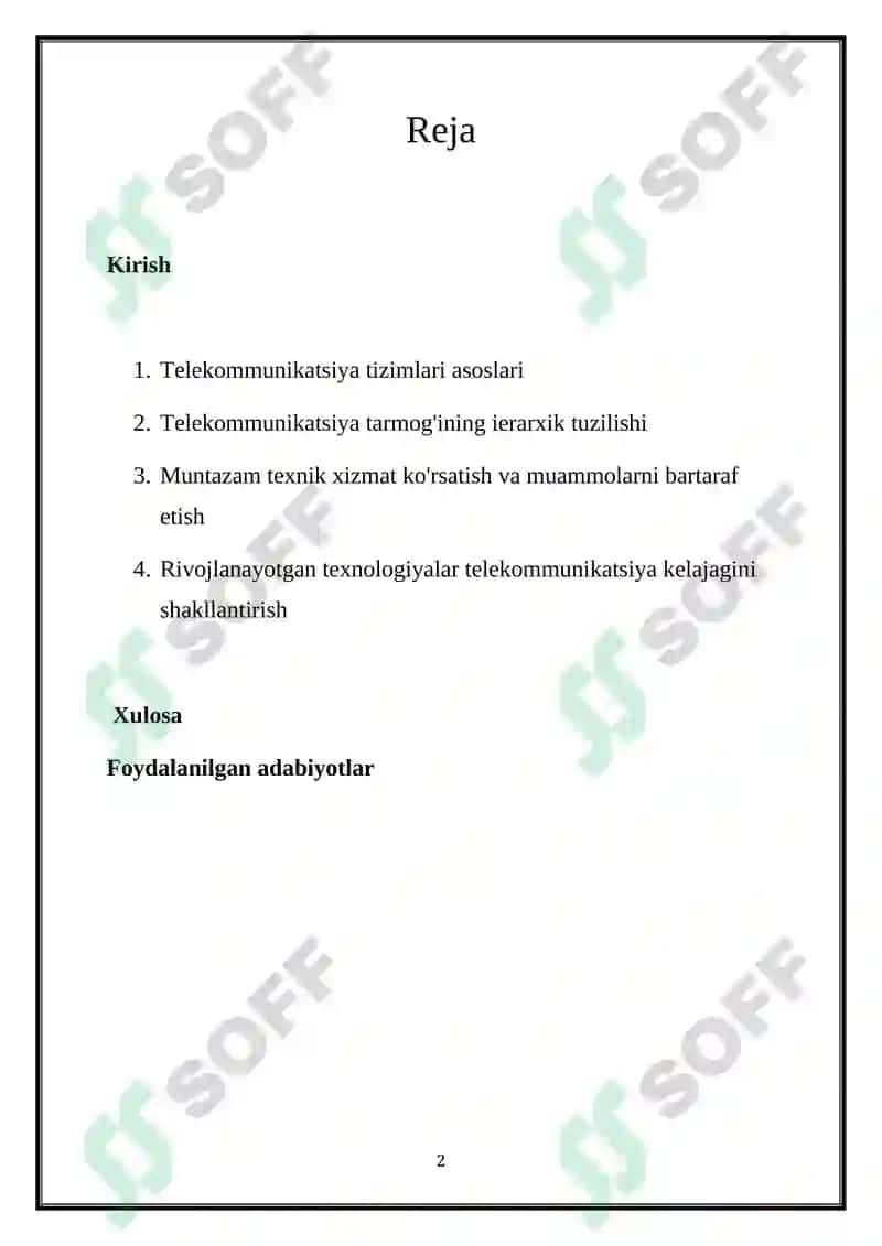 Shaharlararo telefon tarmoqlari 2