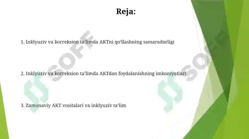 Inklyuzif va karreksion ta’limda AKTdan foydalanish 2