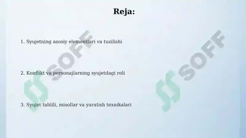 Badiiy asar syujeti 2