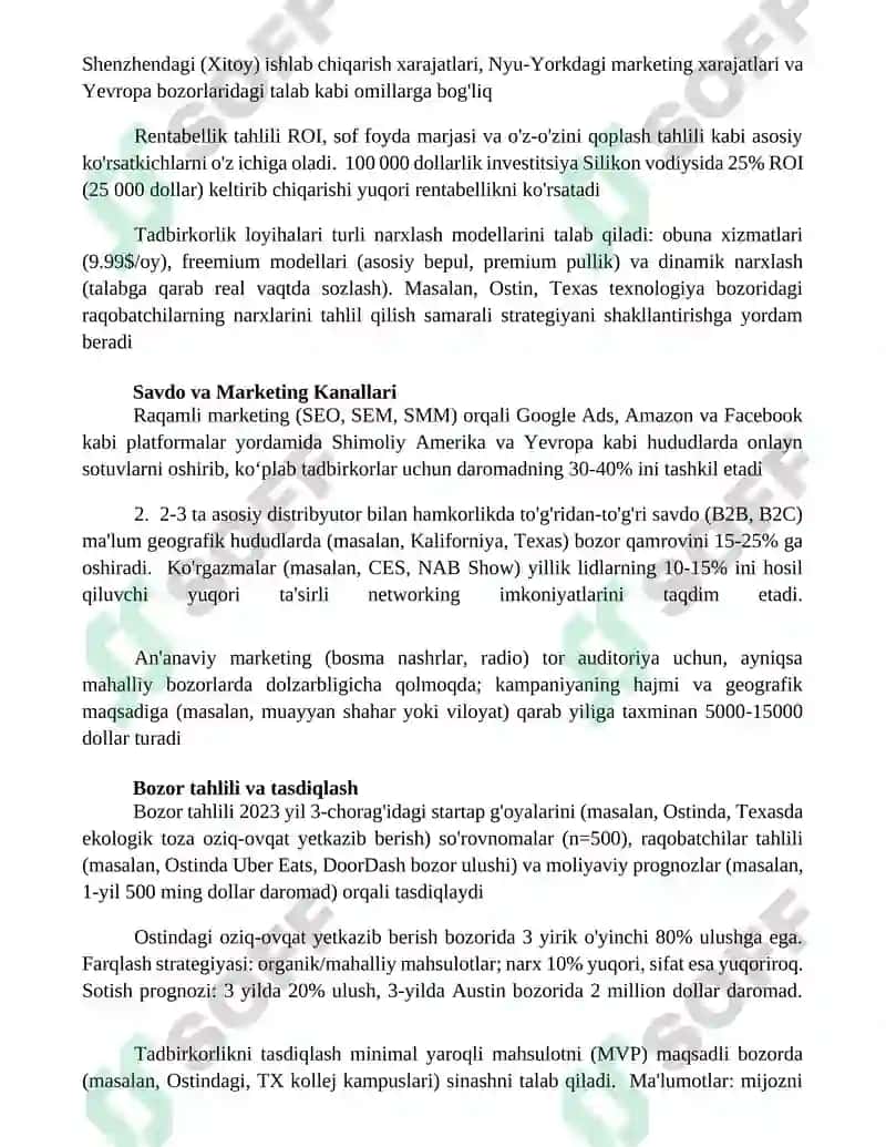 Tadbirkorlik tuzish 2