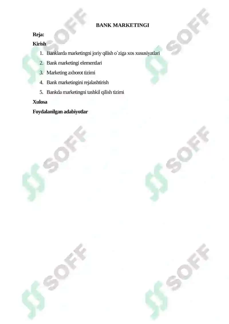BANK MARKETINGI 2