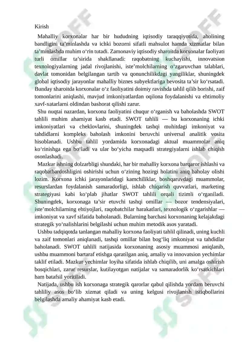 SWOT tahlil 2