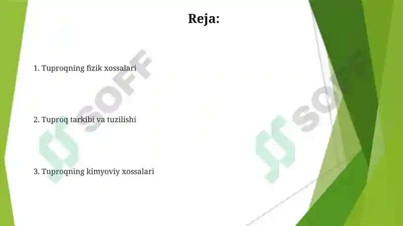 Tuproq va uning tabiy xususiyatlari 2