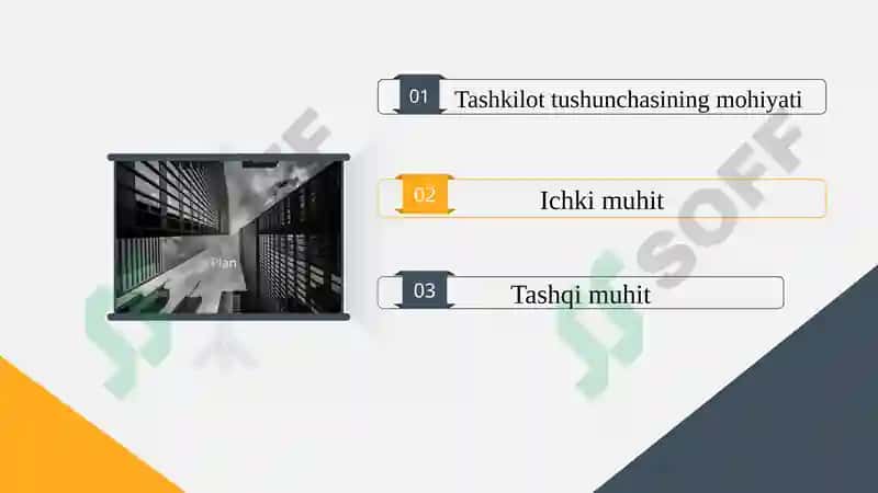 Tashkilotning ichki va tashqi muhitini o'rganish 2