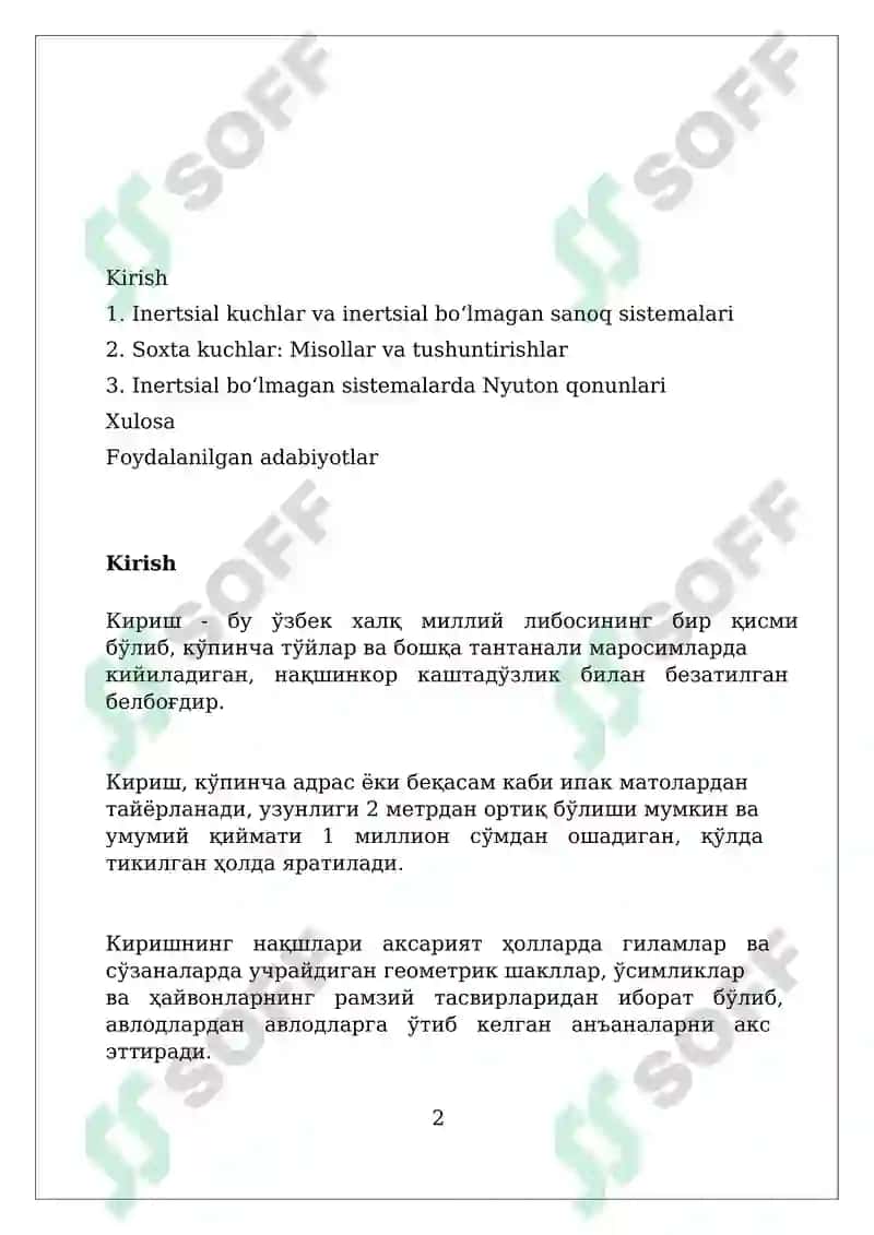 Inersial sanoq sistemalari 2