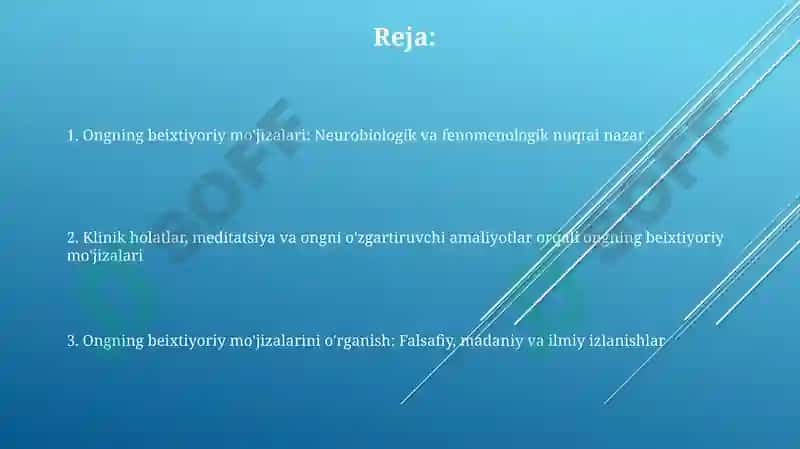 Ongning beixtiyoriy mo'jizalari 2