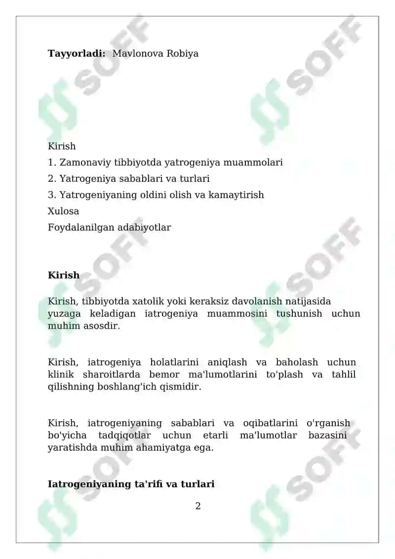 Yatrogeniya muammolari 2