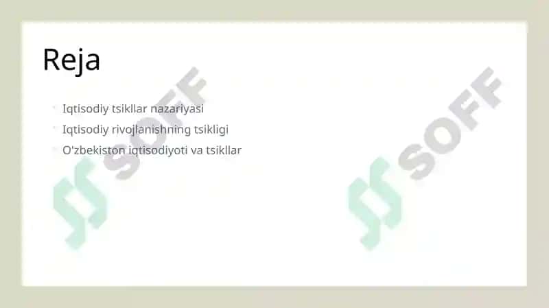 Iqtisodiy tsikllar nazariyasi 2