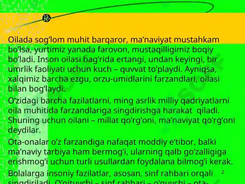 Ota-onalar bilan ishlash 2