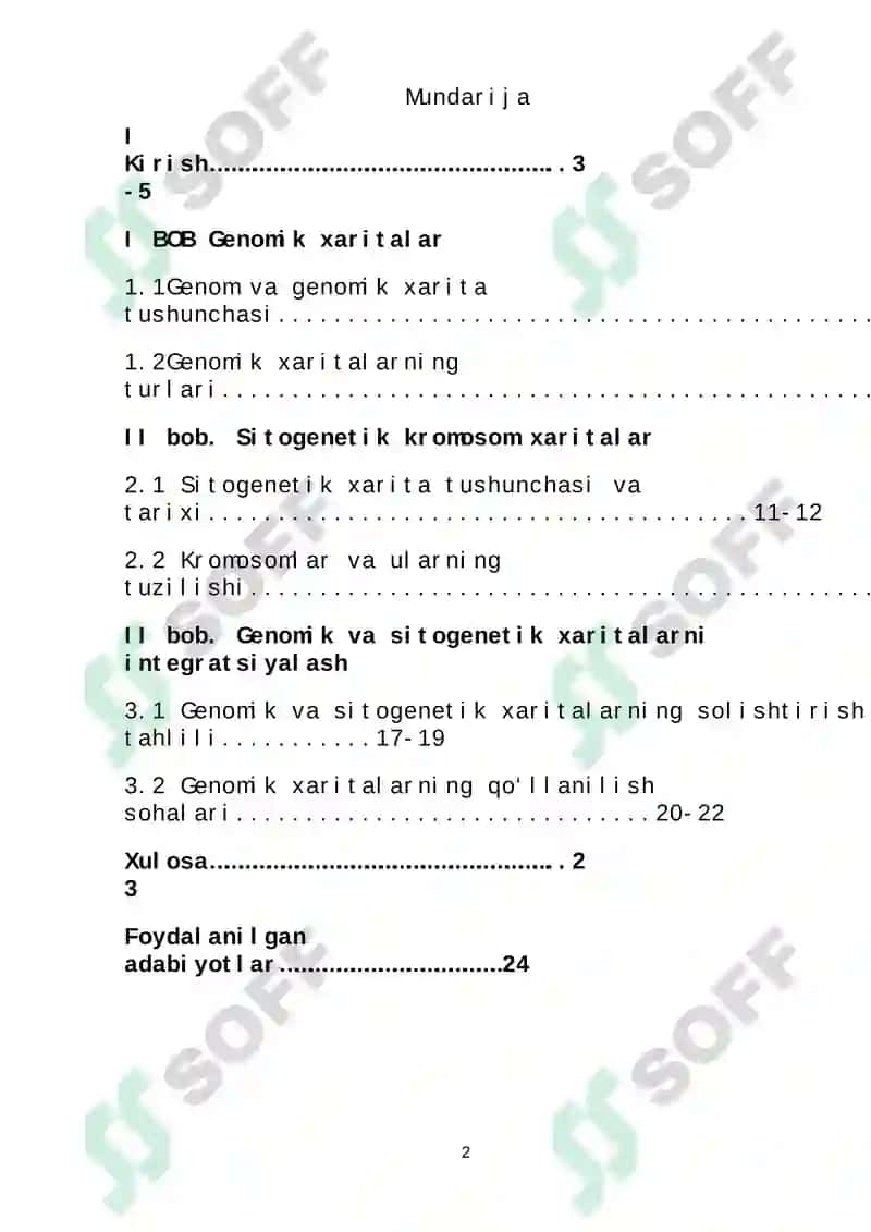 Genomik va sitalogik xaritalarni yaratish usullari 2