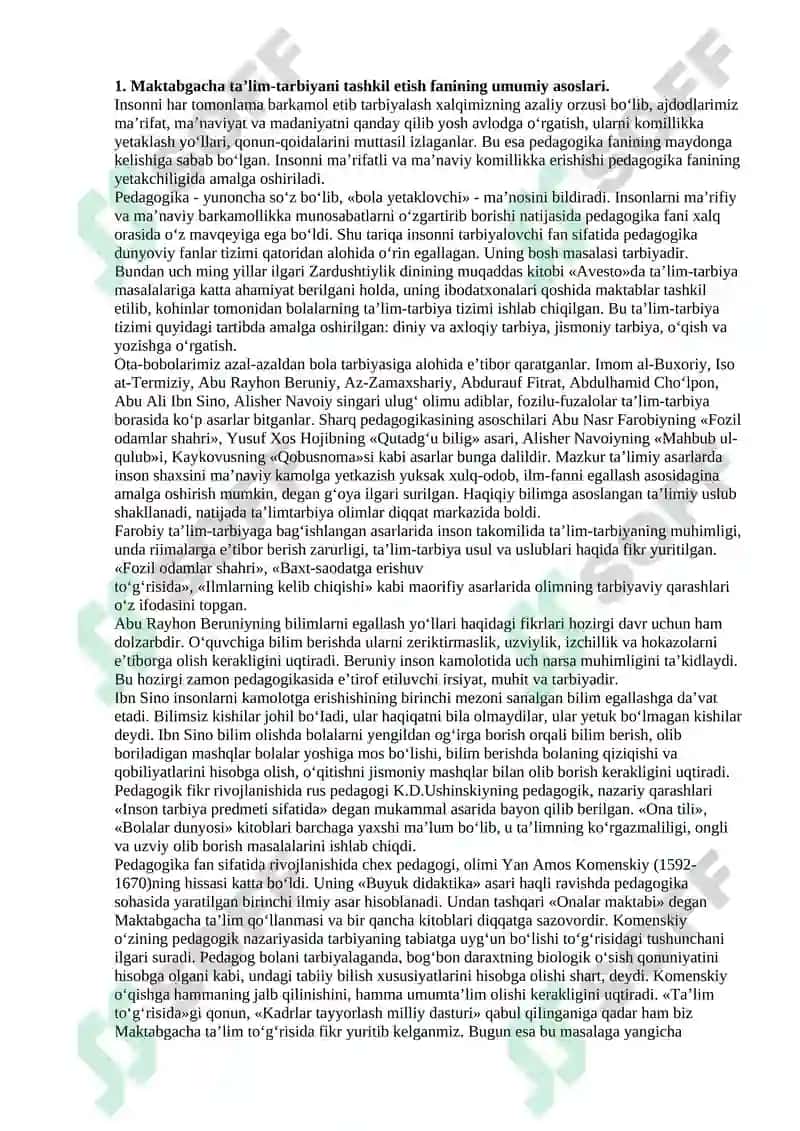 Maktabgacha ta’lim-tarbiyani tashkil etish 2