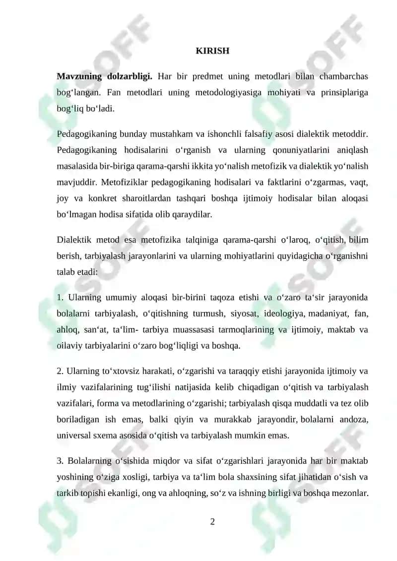 Talablar uchun Tadqiqot Metodlari 2