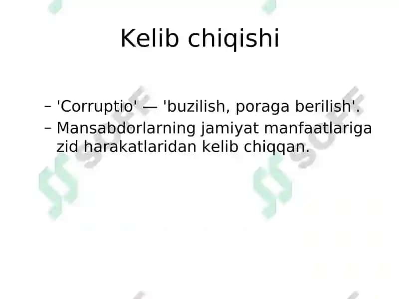 Korrupsiyaning tarixiy negizlari 2