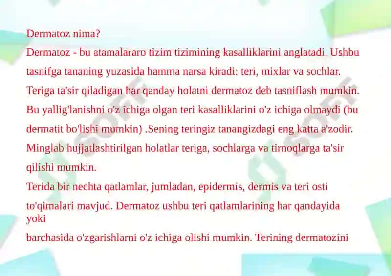 Dermatozlar 2