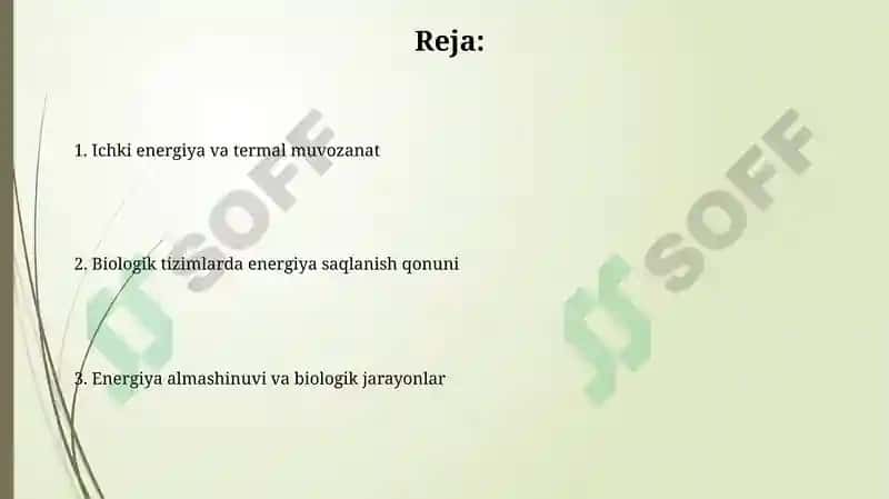 Ichki energiya va termal muvozanat 2