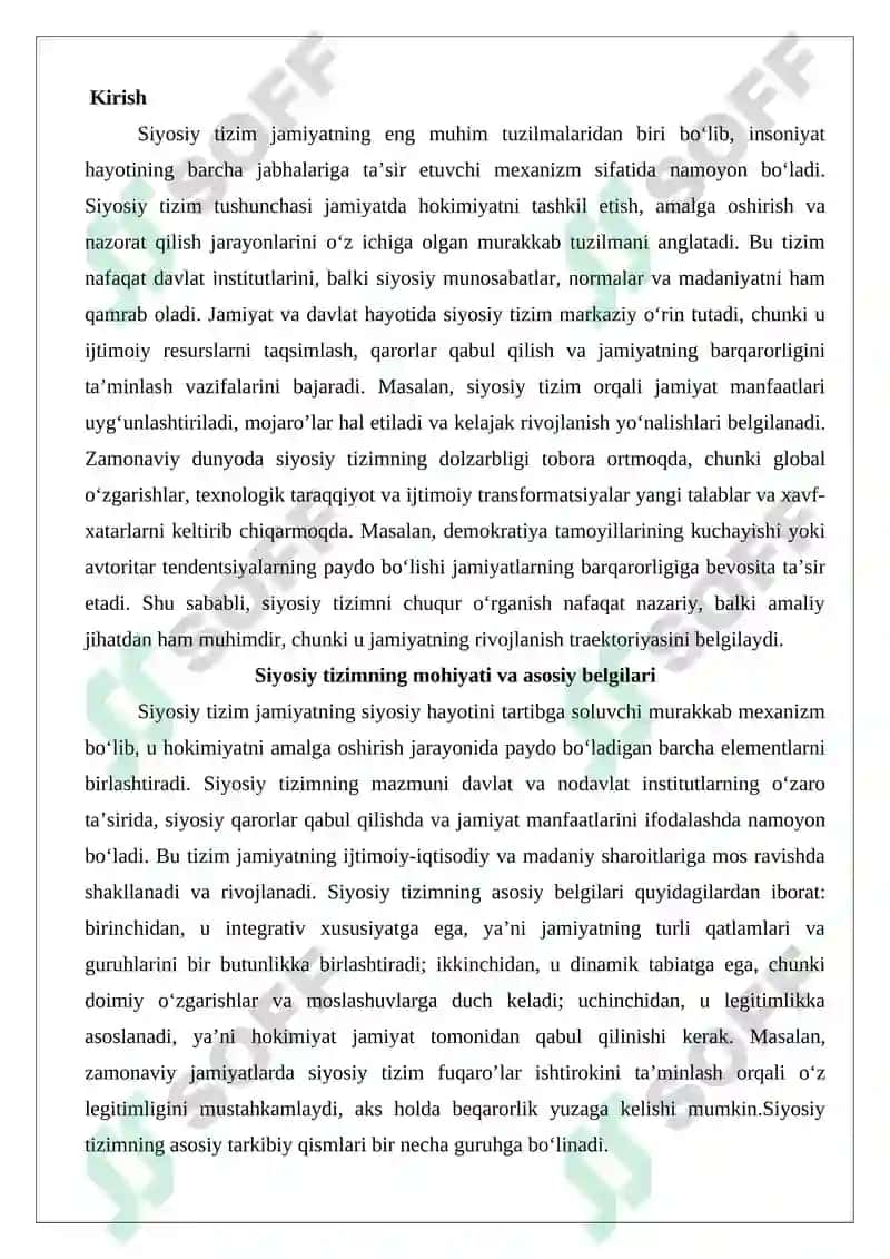 Siyosiy tizim tushunchasi va turlari 2