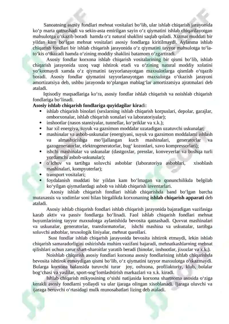 Asosiy ishlab chiqarish fondlari 2