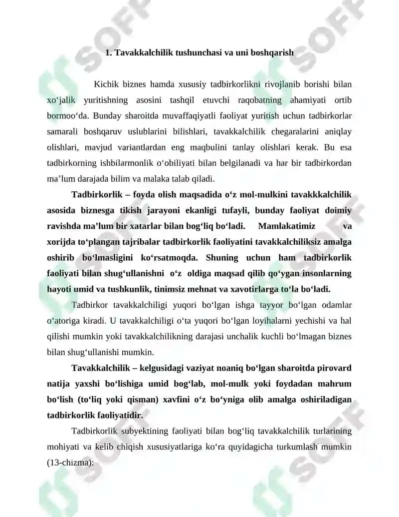Moliyaviy tavakkalchilik riskni boshqarish 2