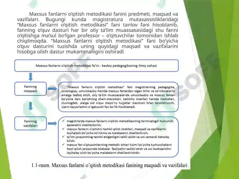 Maxsusfanlarni o'qitishda pedagogikaning etamodi 2